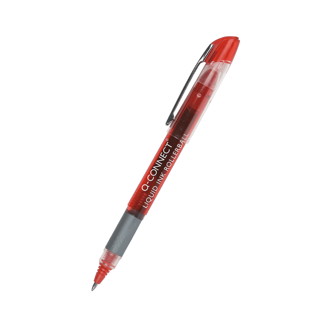 Roller cu cerneala lichida, varf 0.5mm, Q-Connect - rosu