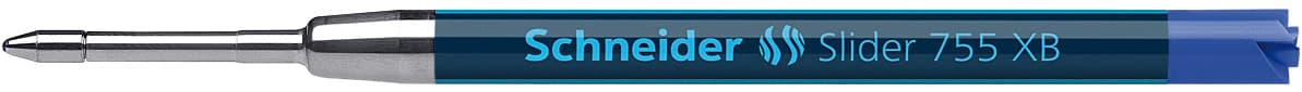 Rezerva metalica SCHNEIDER Slider 755XB, pentru pix Rave, Reload, Contrast, Memo, Pulse - albastru