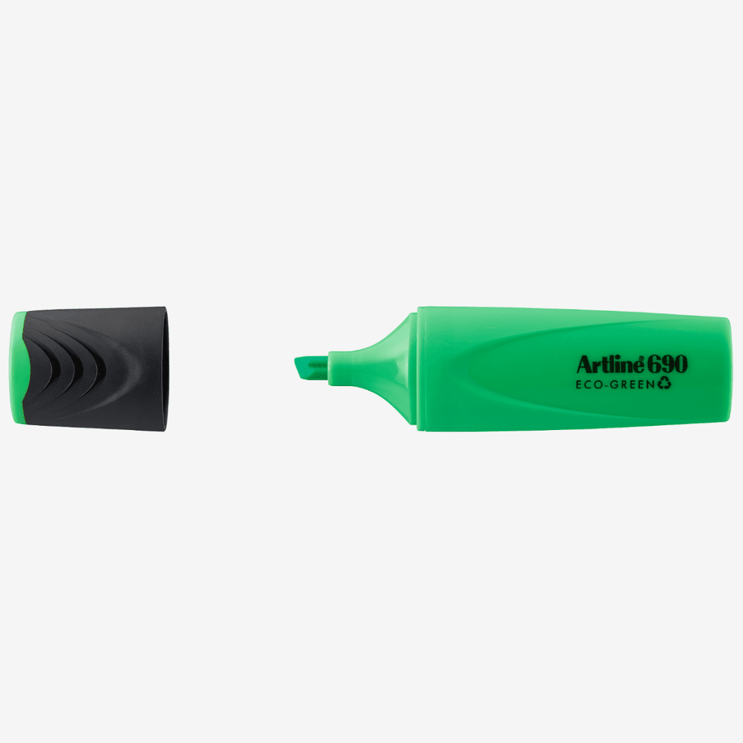 Textmarker ARTLINE 690 Eco Green, varf tesit 1.0-4.0mm - verde fluorescent