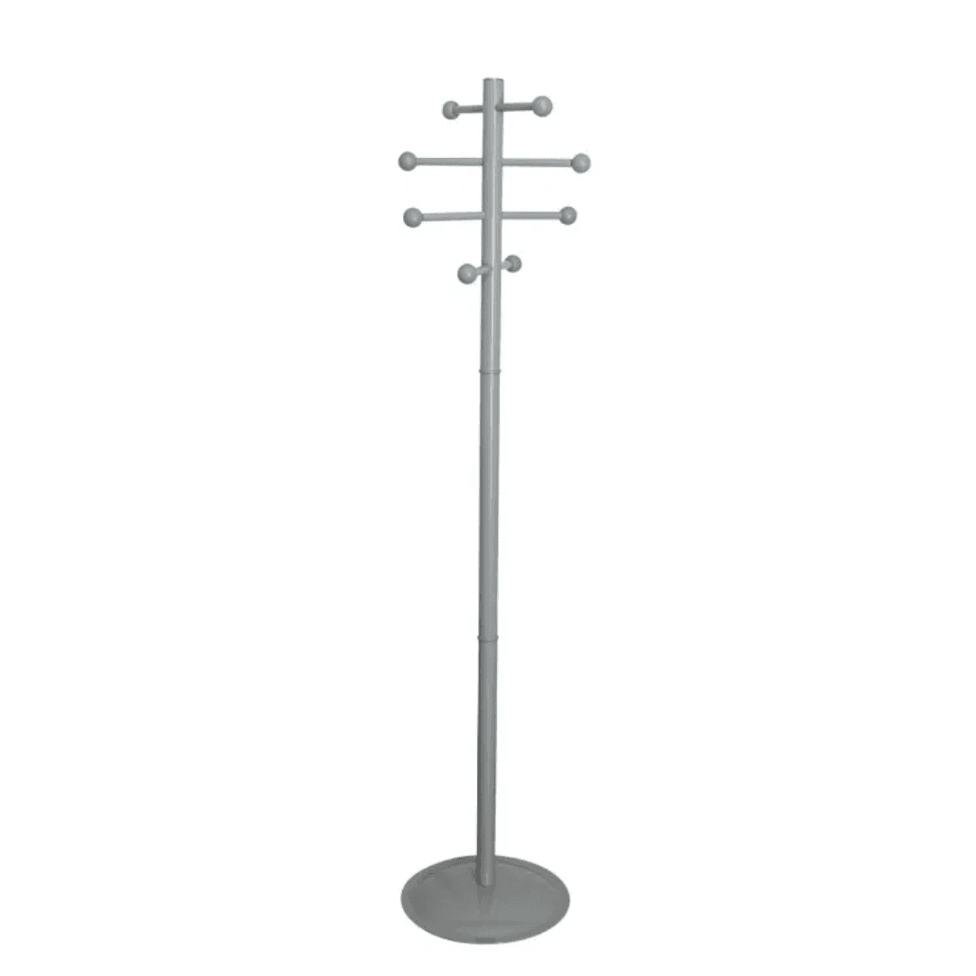 Cuier metalic, 8 agatatori, baza solida, MAUL Saphir Lite - gri