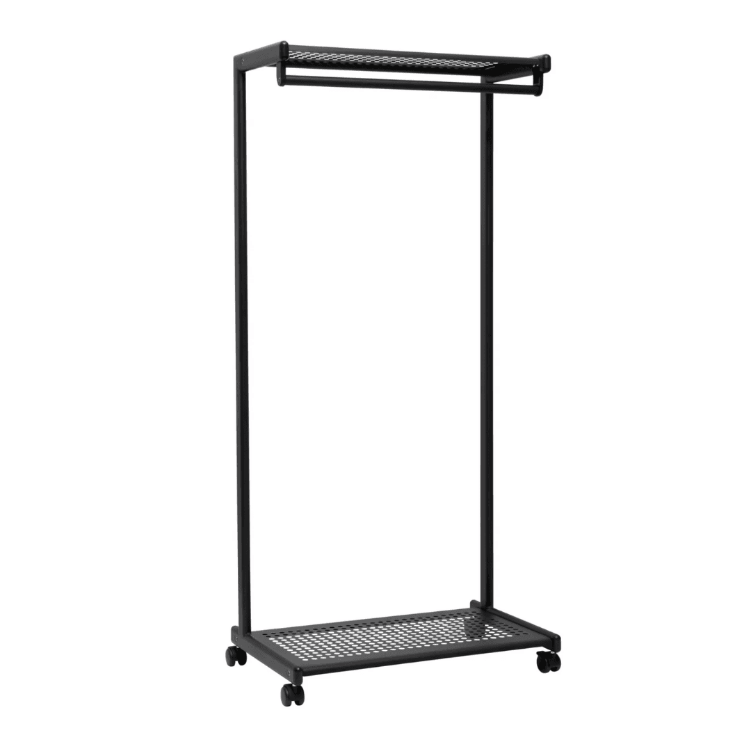Suport pentru haine mobil, din metal, 166 x 78,5 x 46 cm, MAUL Bolero - negru
