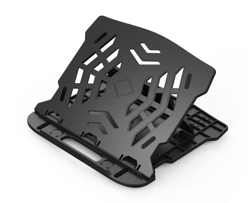 Suport laptop, 25.5 x 2.2 x 28 cm, baza pivotanta, Q-Connect - negru