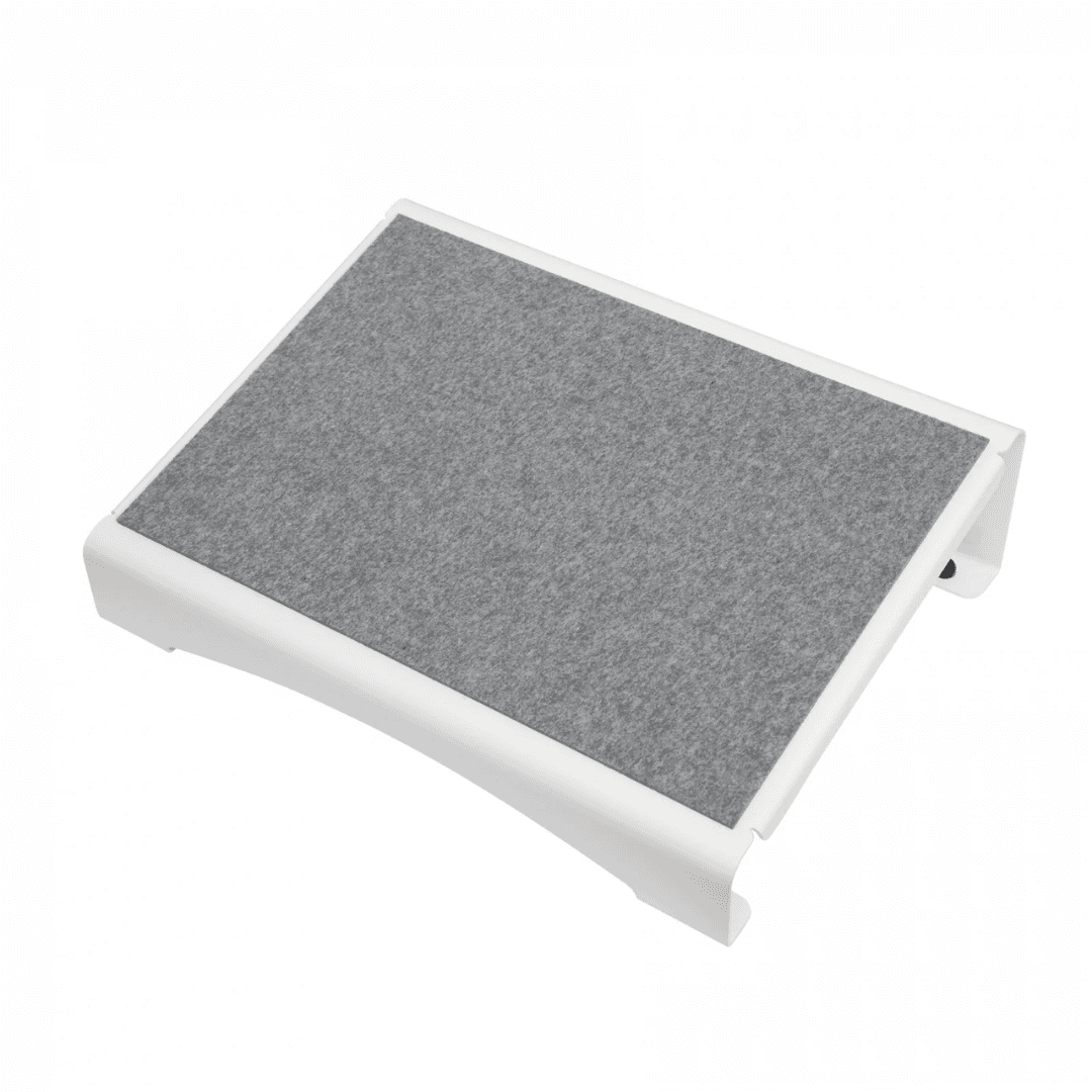 Suport pentru picioare, metalic, acoperit cu pasla, 40x30 cm, MAUL Flair - alb