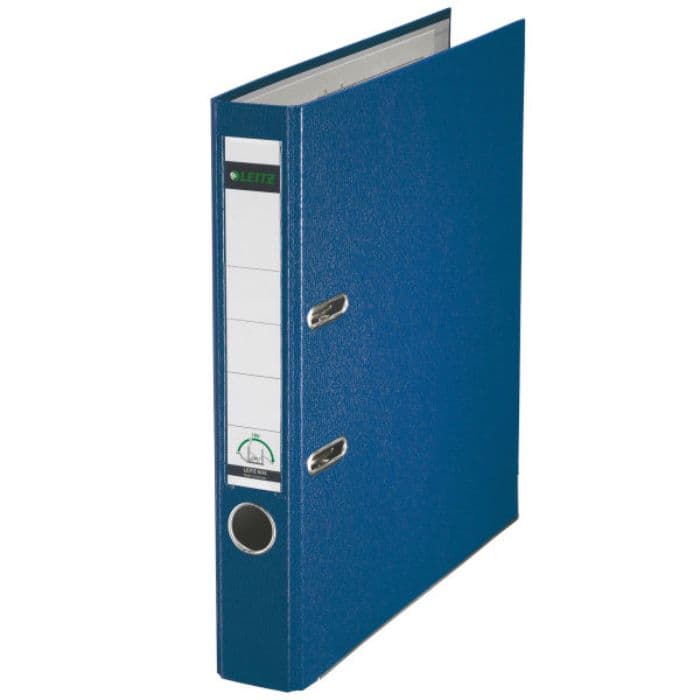 Biblioraft LEITZ 180, PP, partial reciclat, FSC, A4, 52 mm, albastru