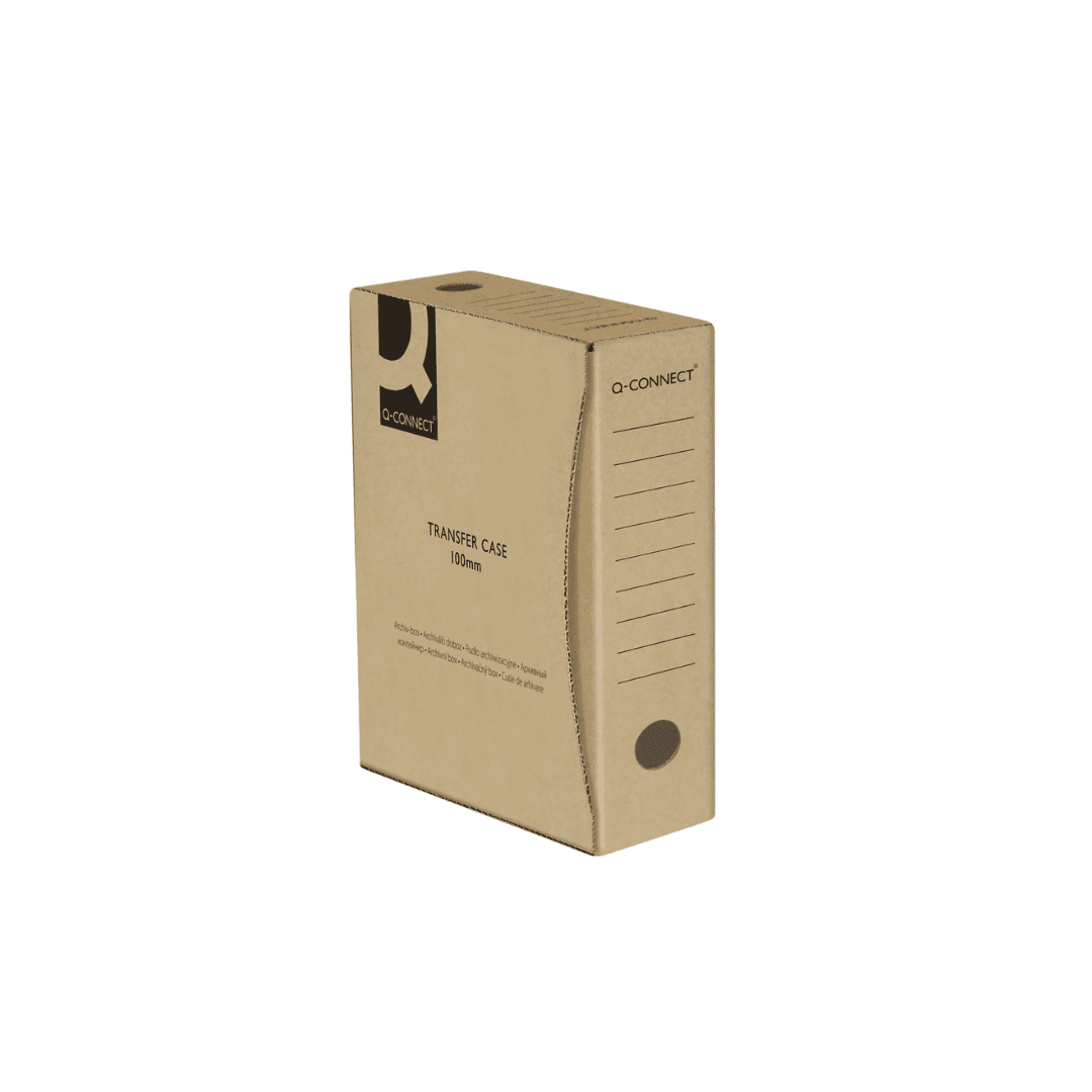 Cutie arhivare 100mm, 100x339x298mm, carton 400gsm, Q-Connect - gri/negru