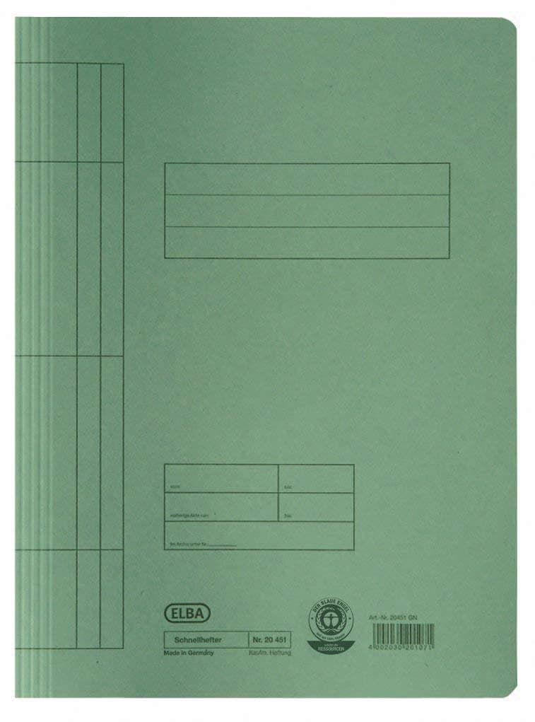 Dosar carton cu sina ELBA Smart Line - verde