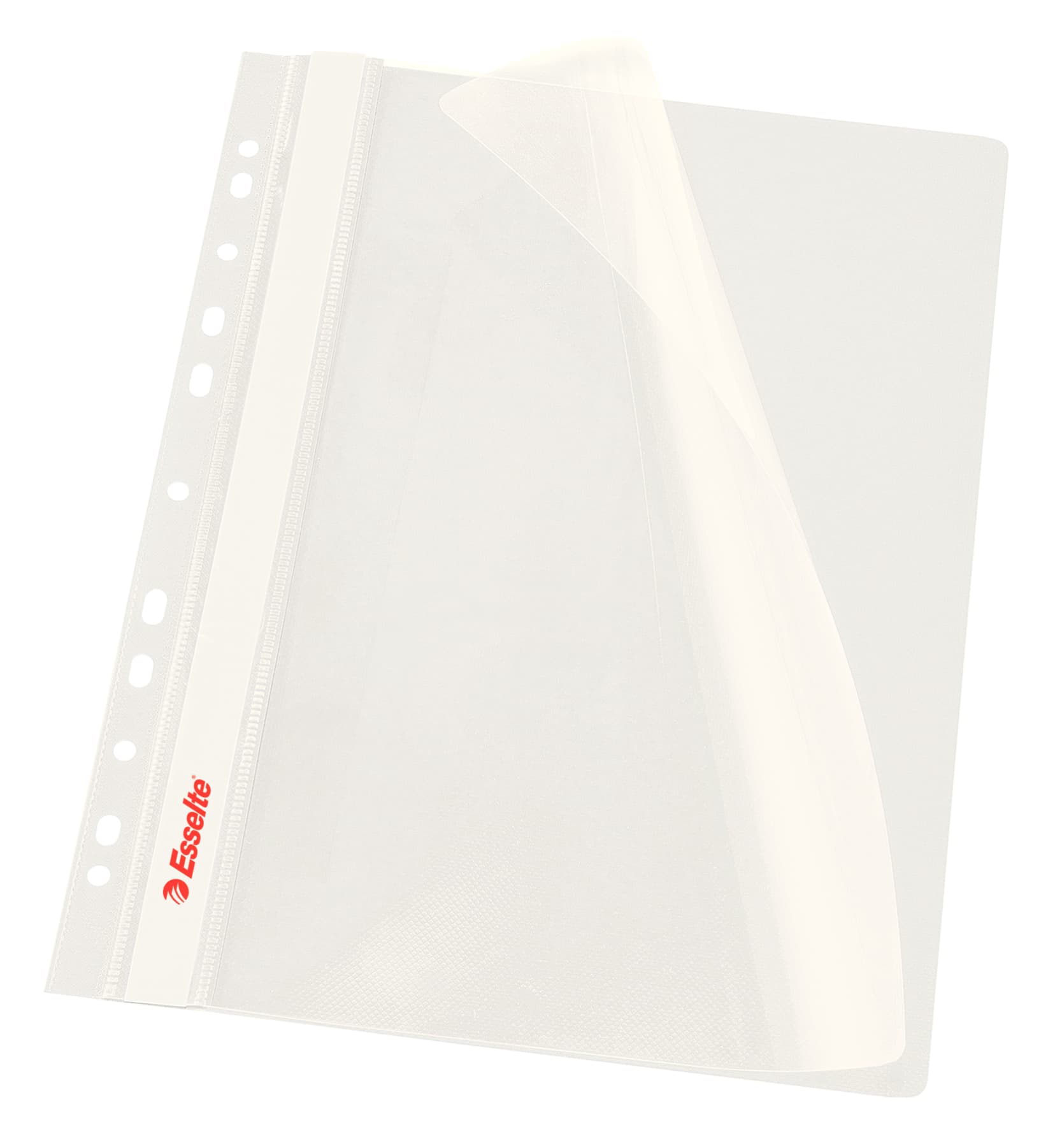 Dosar cu multiperforatii ESSELTE Vivida, PP, A4, 10 buc/set, alb