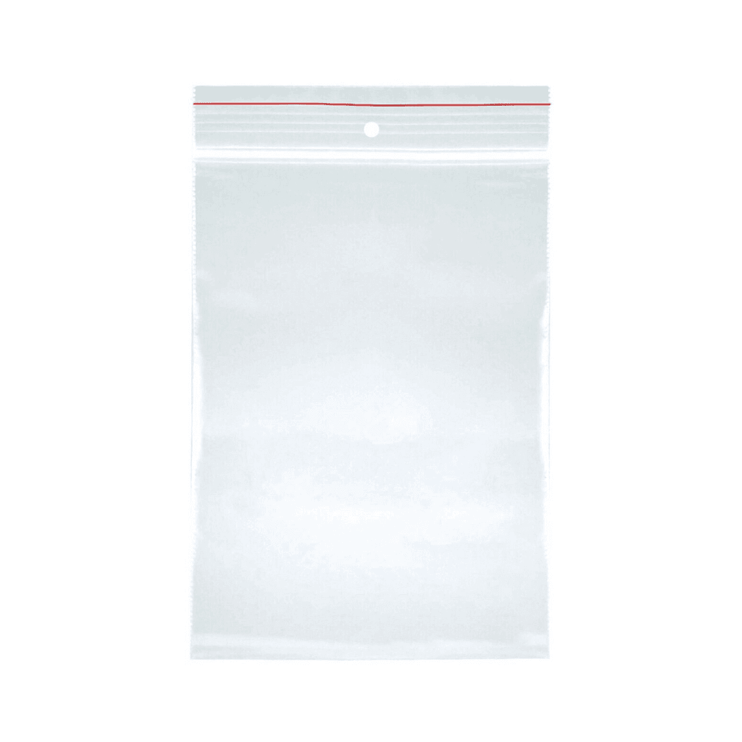 Pungi plastic cu fermoar pt sigilare, 200x400mm, 40microni, 100buc/set, Office Products-transparente