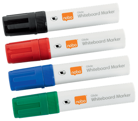 Marker NOBO, pentru table si flipcharturi, varf 5-12 mm, Jumbo, 4 buc/cutie, diverse culori