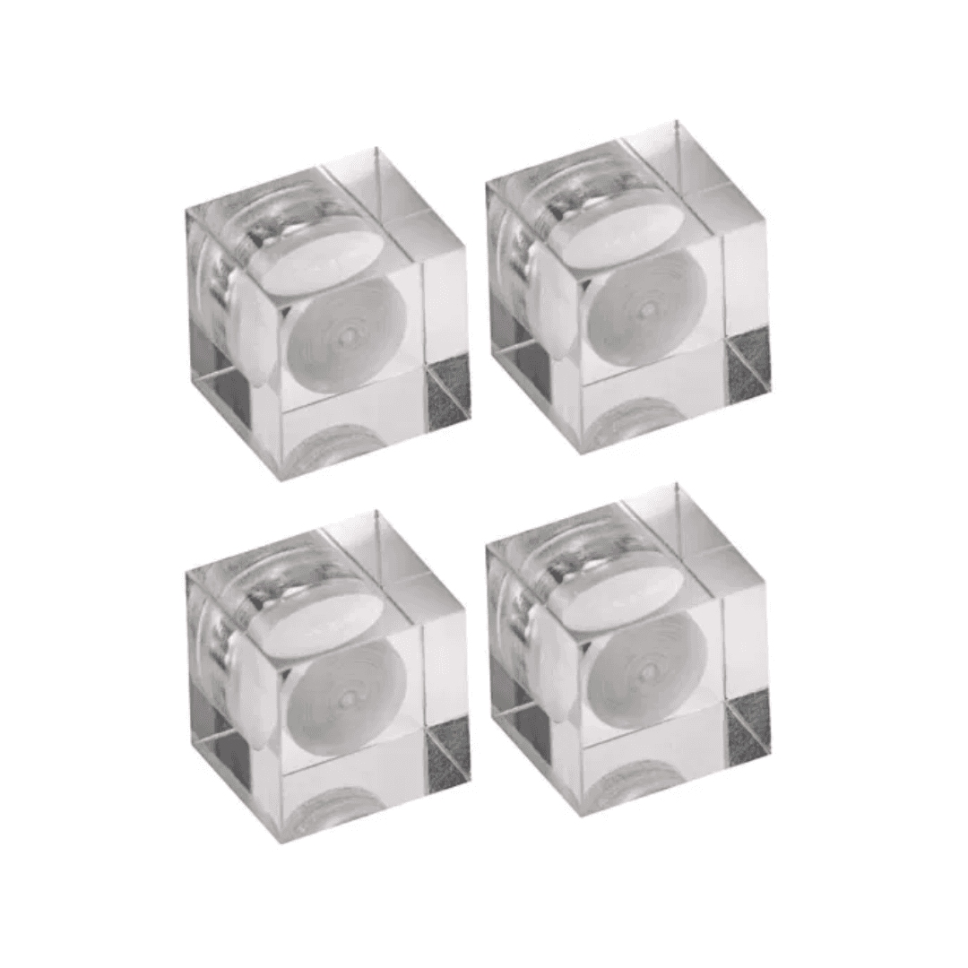 Magneti forma patrata MAUL, din acril 1,5 kg, 4 buc/set - transparenti