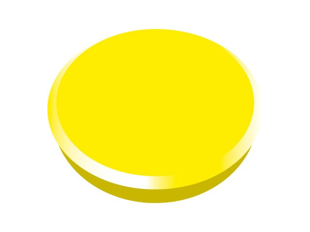 Magneti 24mm, 10/cutie, ALCO - galben