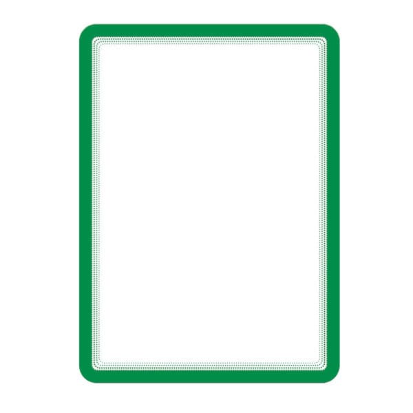 Buzunar magnetic pentru documente A4, cu rama color, 2 buc/set, DJOIS - rama verde