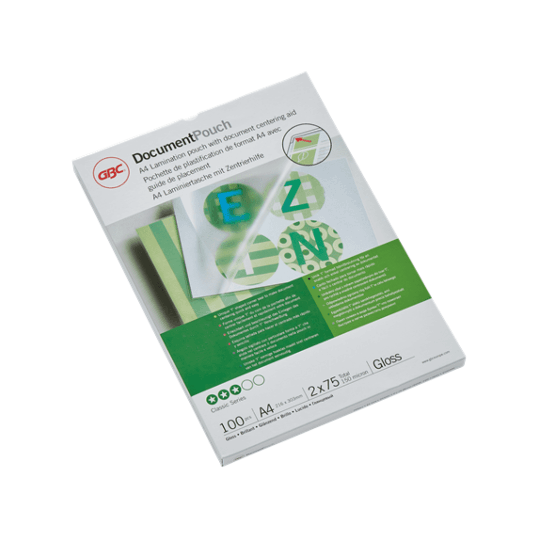 Folie laminare GBC, la cald, A4, 75 microni, 100 buc/set