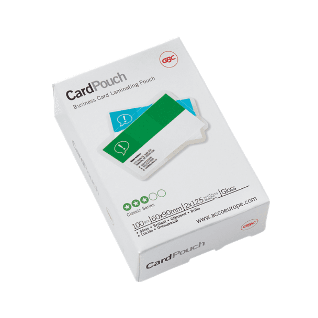 Folie laminare GBC, la cald, tip card, 60x90mm, 125 microni, 100 buc/set