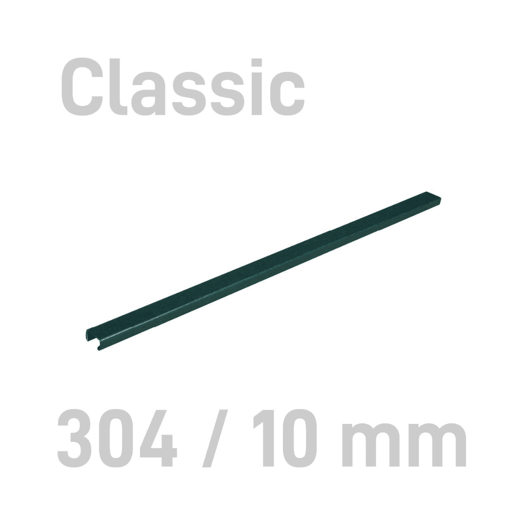 Sina metalica structura panzata, A4, 61-90 pag.(10 mm) 10 buc/set, Metal -BIND OPUS - verde