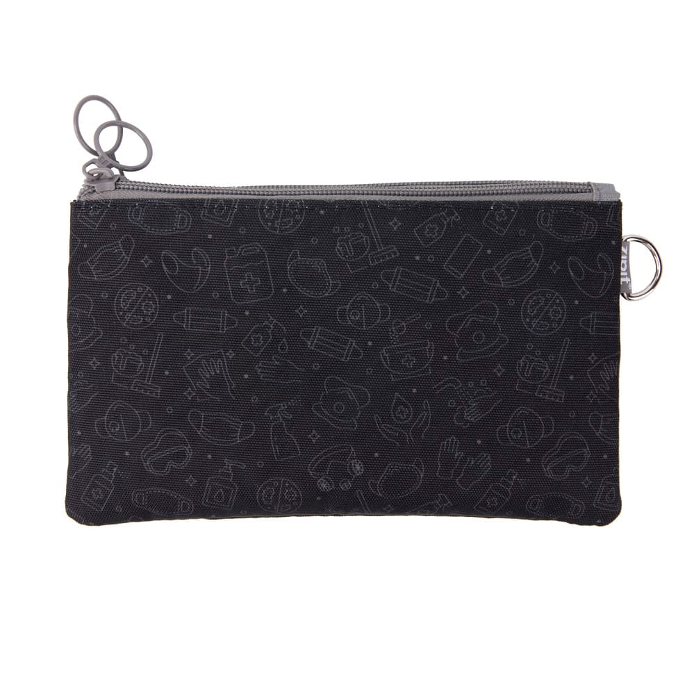 Penar dublu cu fermoar si masca material textil, ZIPIT Face-It Creature - negru