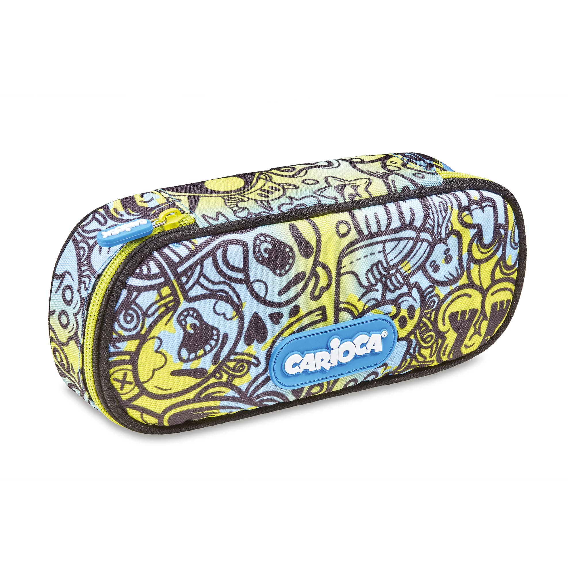 Penar cu fermoar Carioca Comix, bleu-galben