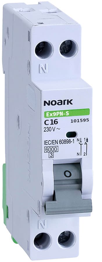 Mini-întreruptor automat Noark Ex9PN-S 1PN C16