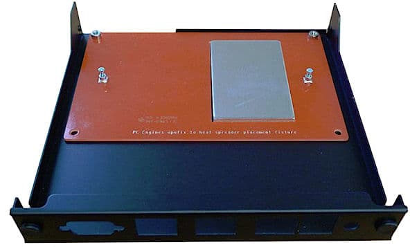 Heat spreader placement template
