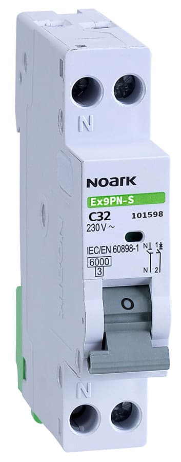 Mini-întreruptor automat Noark Ex9PN-S 1PN C32