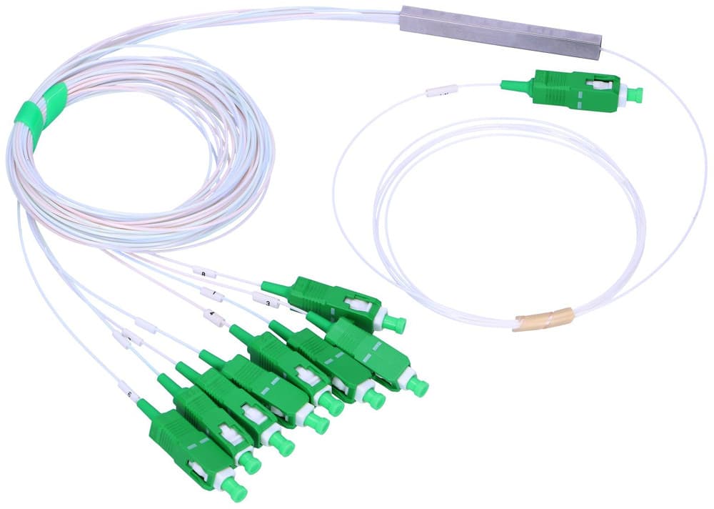 Splitter optic PLC SC/APC 1:8 Ø0.9mm 1.5m