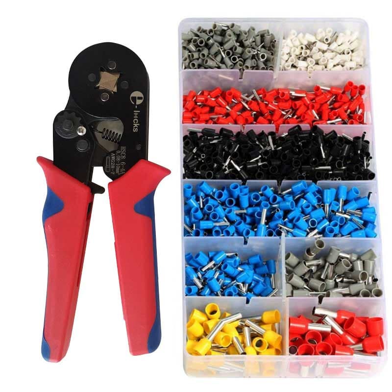 Set clește sertizare E-LOCKS HSC8 6-4A (4 fălci) + 1250 terminale