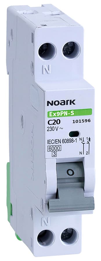 Mini-întreruptor automat Noark Ex9PN-S 1PN C20