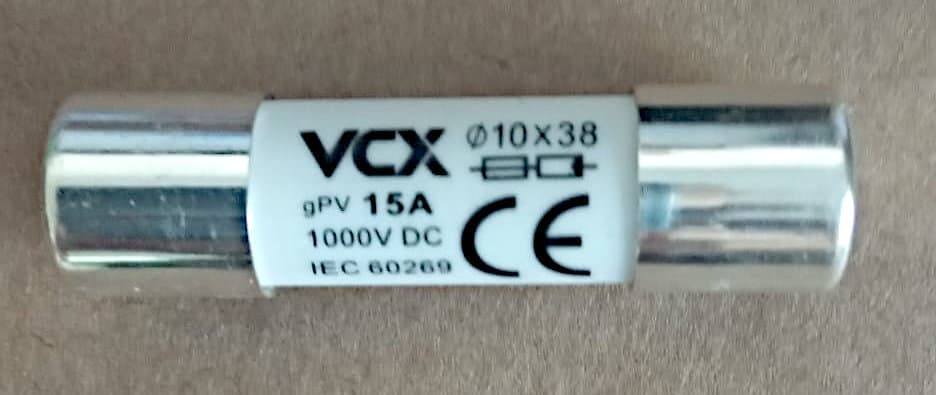 Siguranță fuzibilă DC VCX 15A/1000V