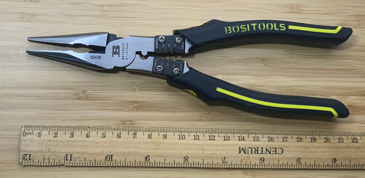 Clește cu vârf lung multifuncțional Bosi Tools (BS198210)