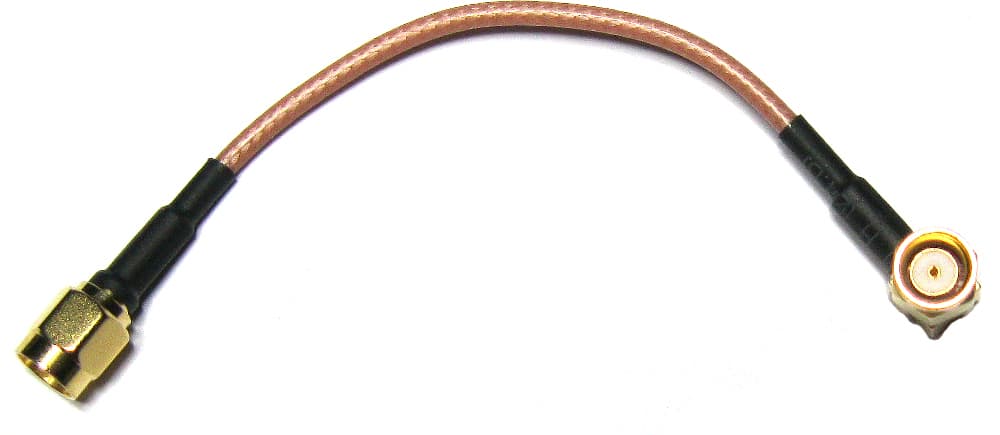 Pigtail RP-SMA male/RP-SMA male RA - 10 cm