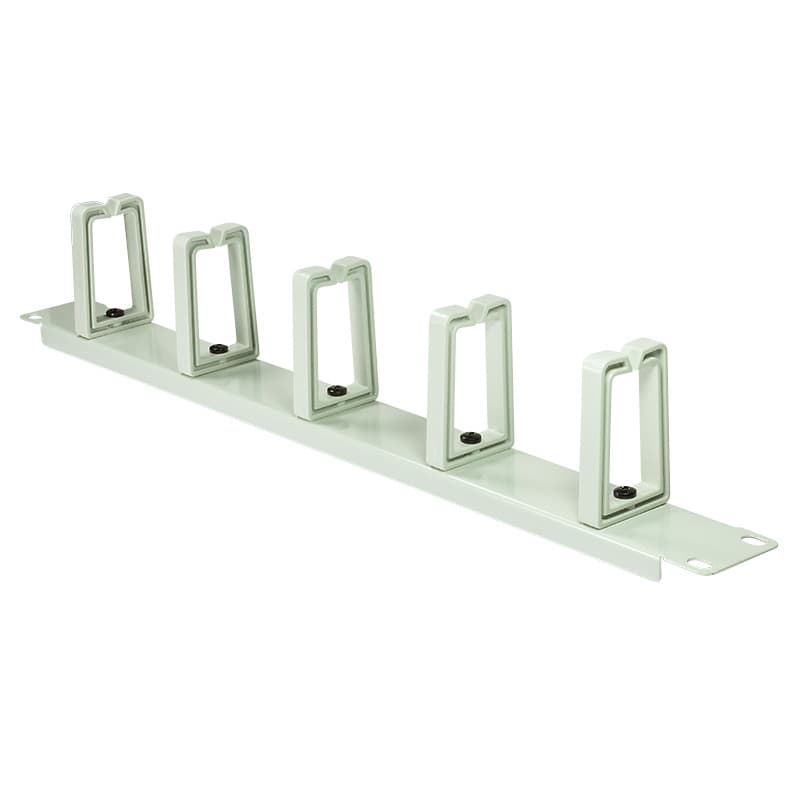 Organizator cabluri LogiLink 1U, 5 cârlige din plastic, gri